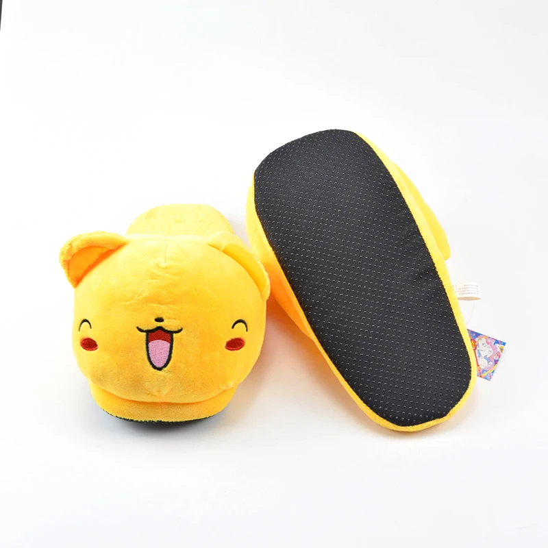 Card Captor Sakura Kero/зимние домашние тапочки; плюшевая обувь с героями мультфильмов; мягкие зимние теплые домашние тапочки; домашняя нескользящая обувь