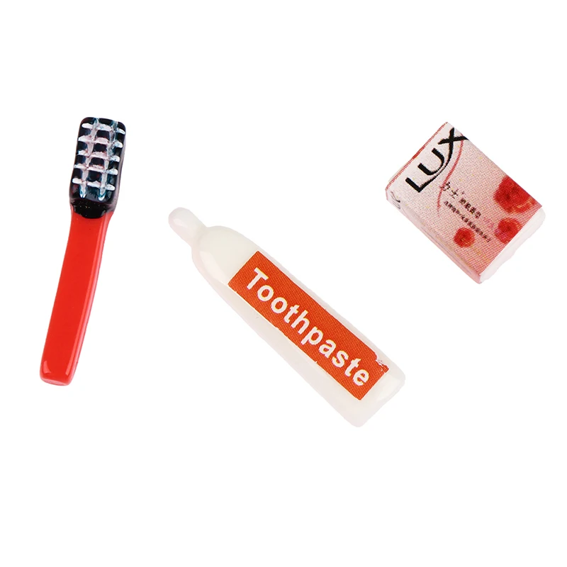 

1/6 1/12 Cute Dollhouse Miniature Mini Toothpaste Toothbrush Soap ForOB11 Blyth Barbies Pullip Doll Furniture Accessories Toy