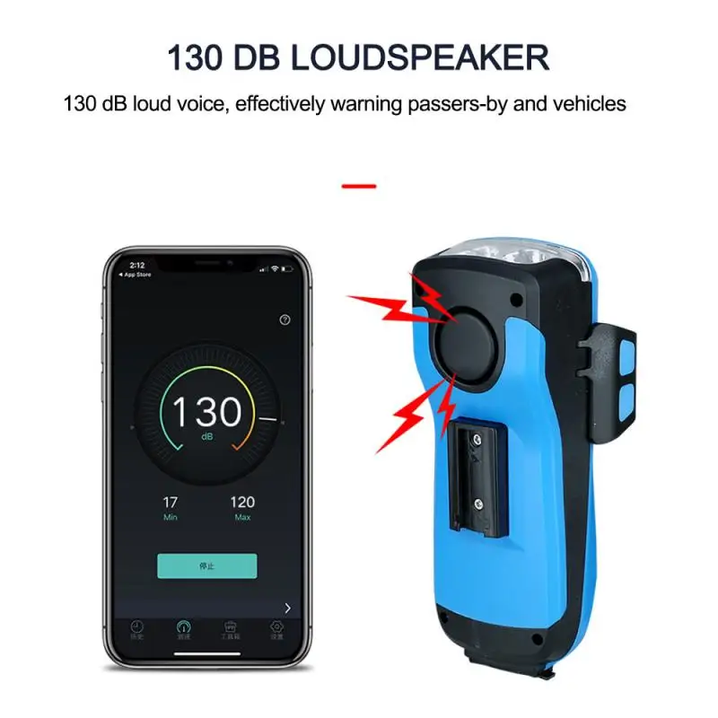 

4 In 1 Multi-function Bike Light Phone Holder USB Rechargeable Bicycle Headlight Phone Holder Horn Bell Bike Lights Accessories