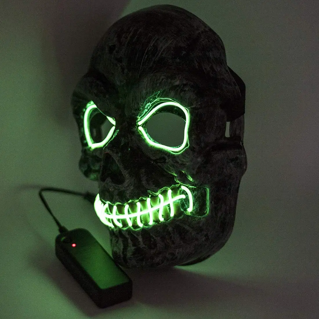 Взрослые страшные маски для хеллоуина игрушки для косплея Led костюм Череп Маска светодиодный провод Хэллоуин украшения(6,7X9 дюймов