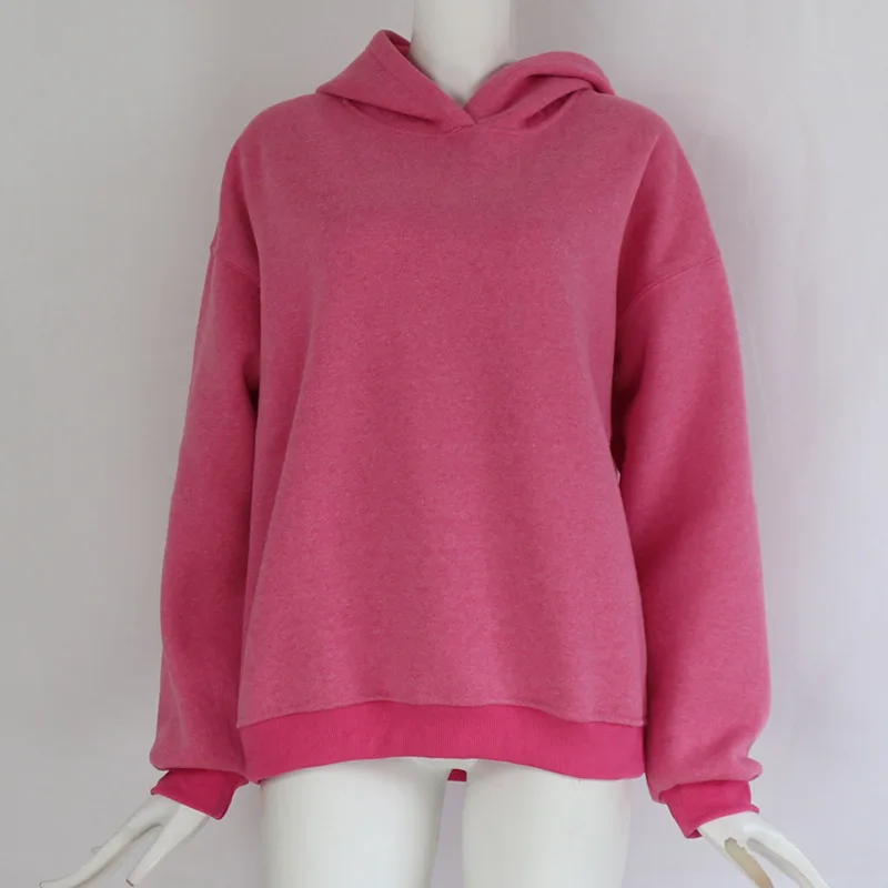 

Fashion Autumn Loose Solid Hoodies Women Casual Simple Hooded Pullover Hoodies Ladies Oversize Sweatshirts