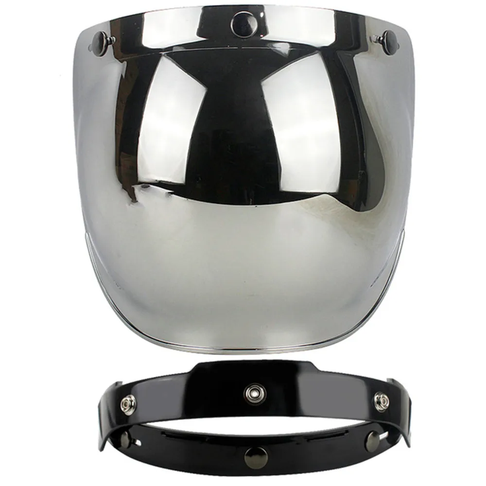 Silver - frame Универсальная откидывающаяся линза, пузырчатая маска Vizier Gezicht Shield, винтажная Ретро мотоциклетная маска - Цвет: Silver - frame