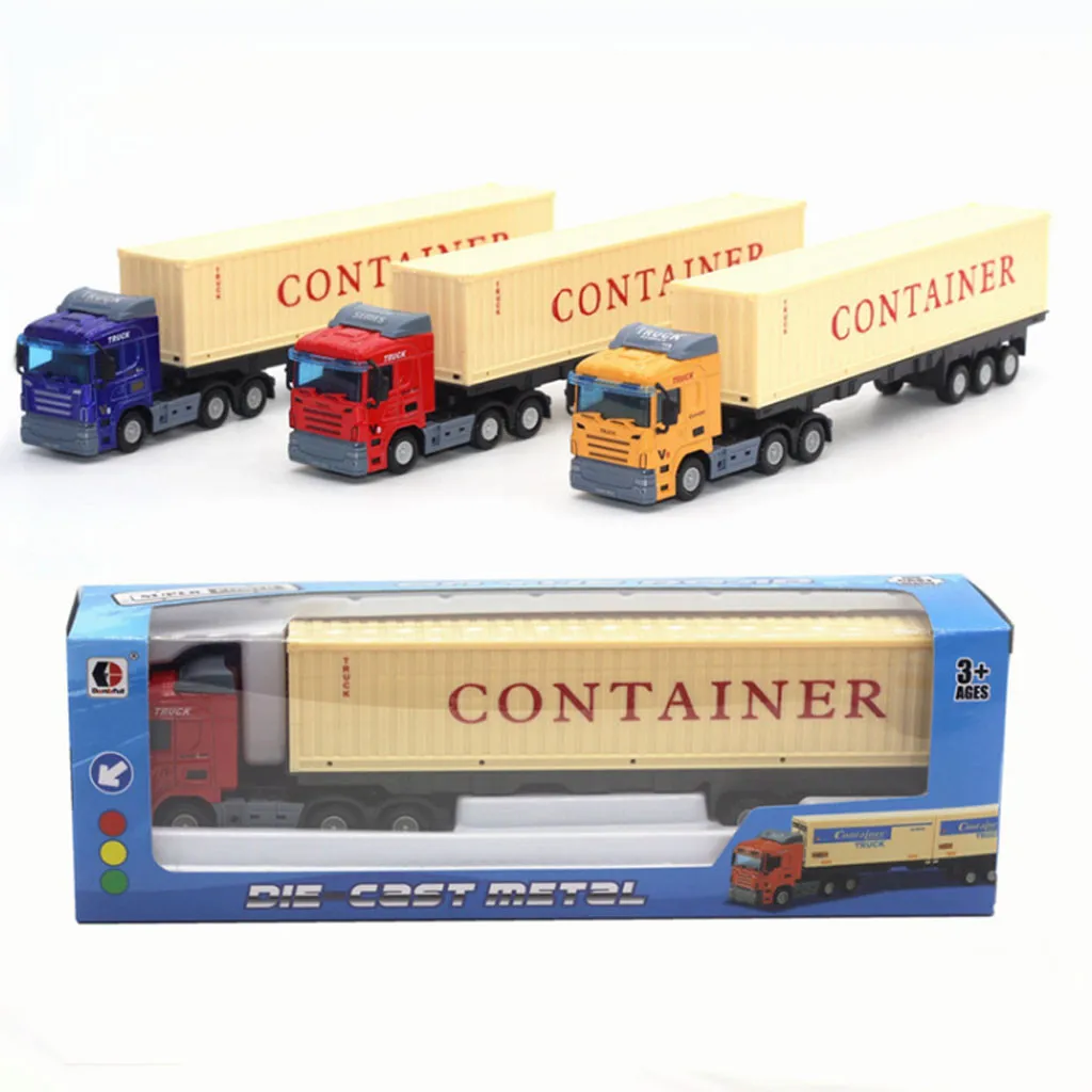 Случайный цвет сплав грузовик Металлический Игрушечный Автомобиль транспортер