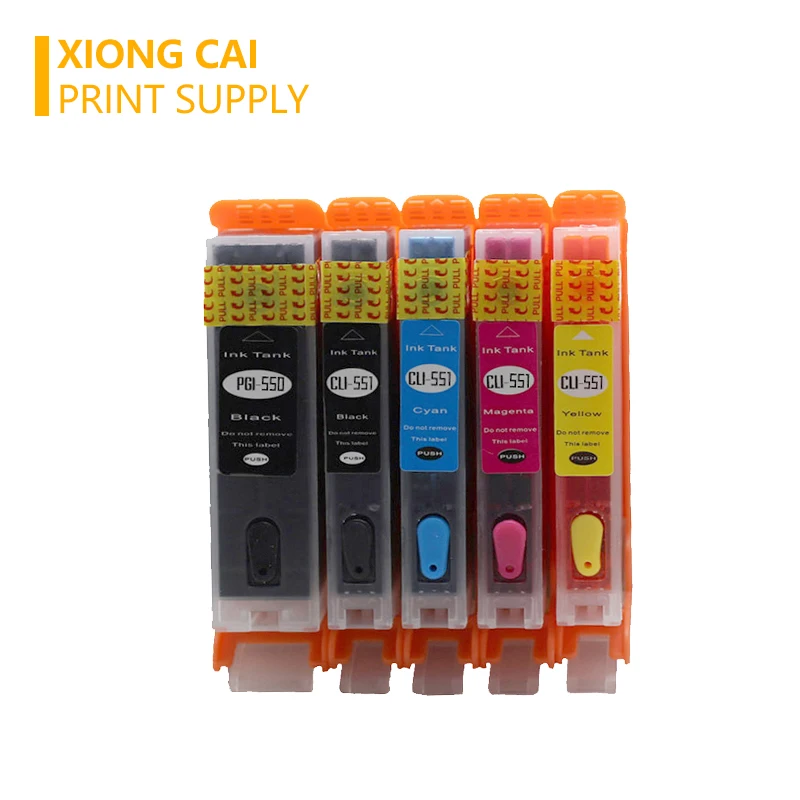 10 шт. PGI 550 CLI 551 полный перезаправляемый картридж для hp Canon IP7250 MG5450 MX925 MG5550 MG6450 MG5650