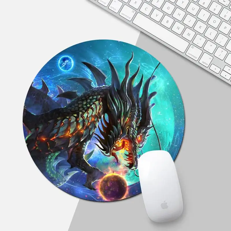 

Dragon gamer play mats Mousepad Desk Table Protect Game Office Work Round Mouse Mat pad XL Non-slip Laptop Cushion