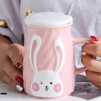 creative relief daily mug cute cartoon rabbit ceramic milk breakfast cup
