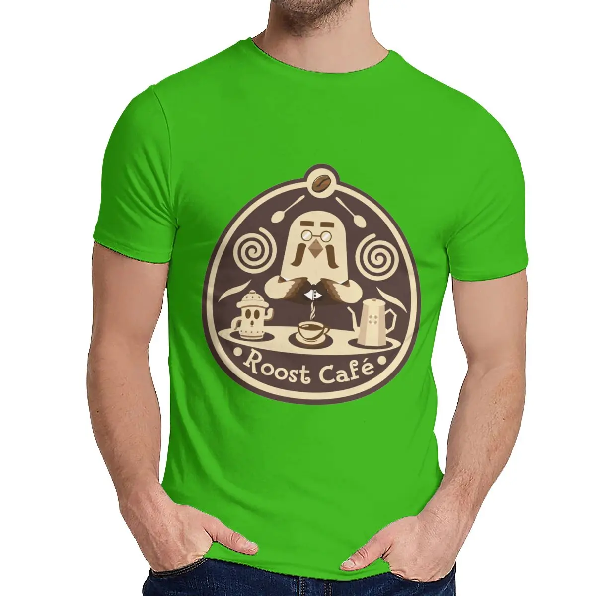 

Unisex Tee Shirt Animal Crossing Roost Cafe Comfortable Stylish Crewneck Retro Tee Shirt