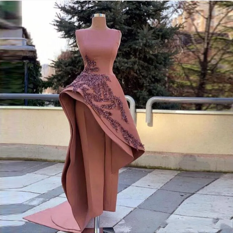 Арабские Вечерние платья Дубая со съемными брюками аппликация блестками женское