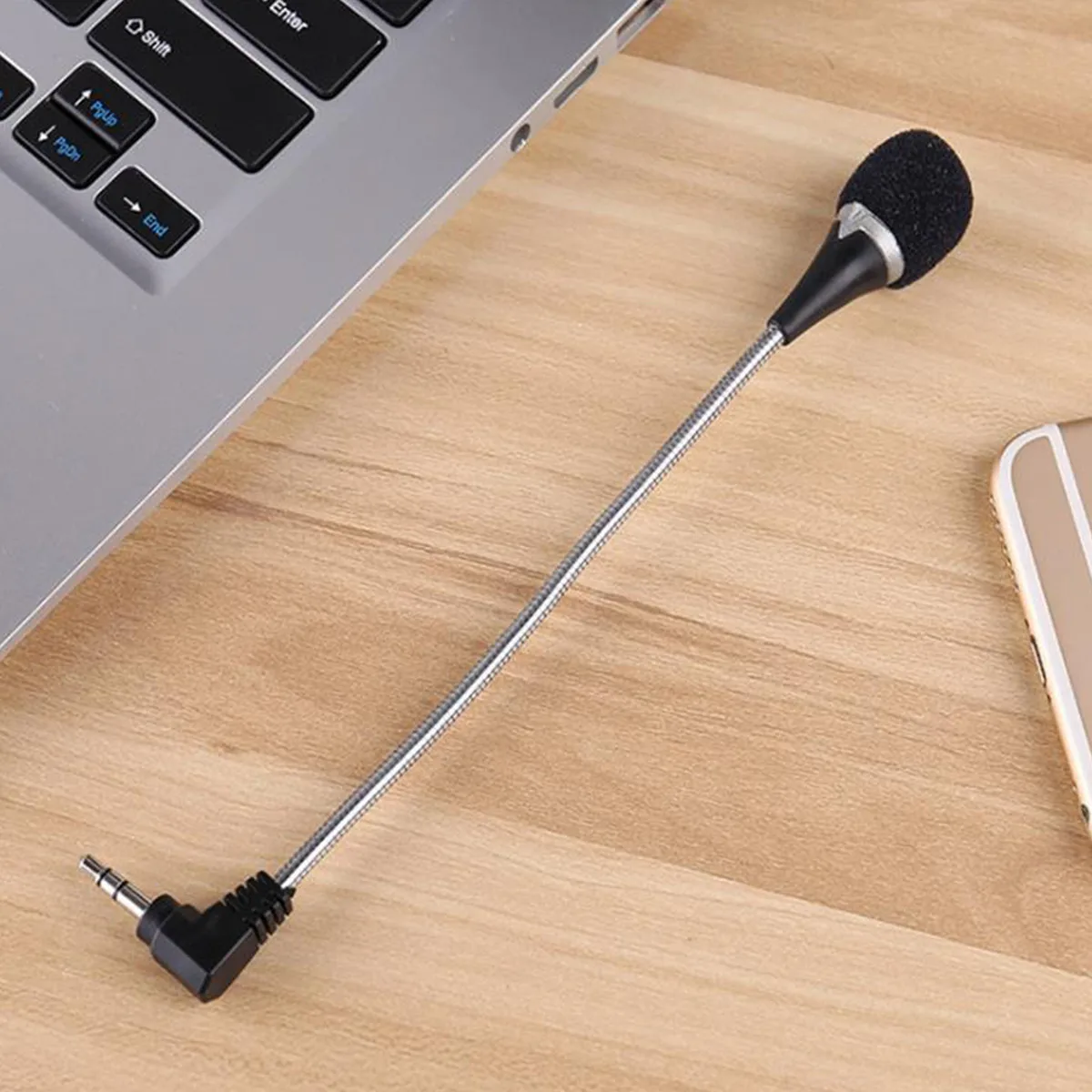 

1pc Flexible Mini Microphone Mic for Laptop Notebook PC Podcast Skype Chat