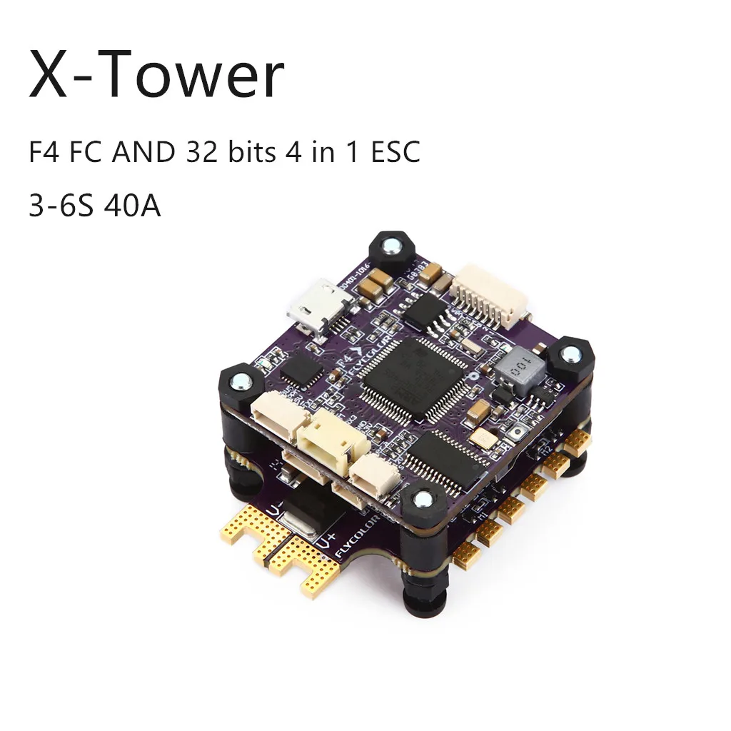 Flycolor X Tower F4 40A 3 6S Контроллер полета BL_32 ESC для FPV гоночного дрона|Авиационные детали