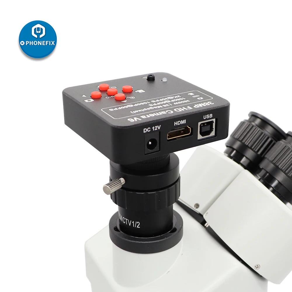 Цифровой видеомикроскоп 38MP 1080P 60FPS с C-креплением HD камера Тринокулярный