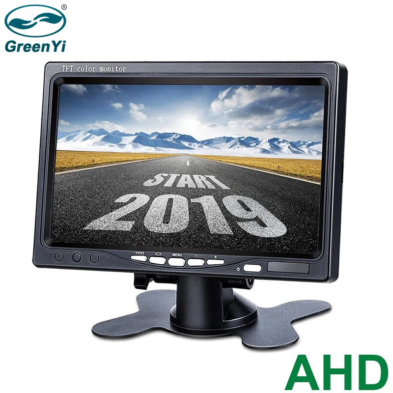 GreenYi Новый 7-дюймовый AHD IPS экран автомобильный парковочный монитор с 2 каналами