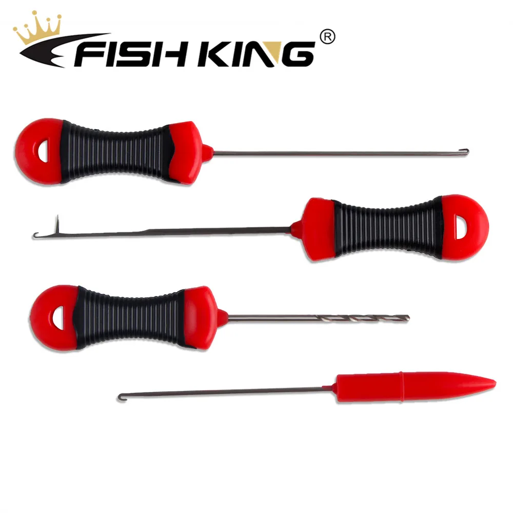 FISH KING Carp Fishing Accessories Boilie Needle Set Kit Tool Stainless Baiting Drill Stringer | Спорт и развлечения