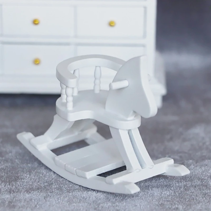 1:12 миниатюрная мебель для кукольного домика деревянная модель лошади-трояна