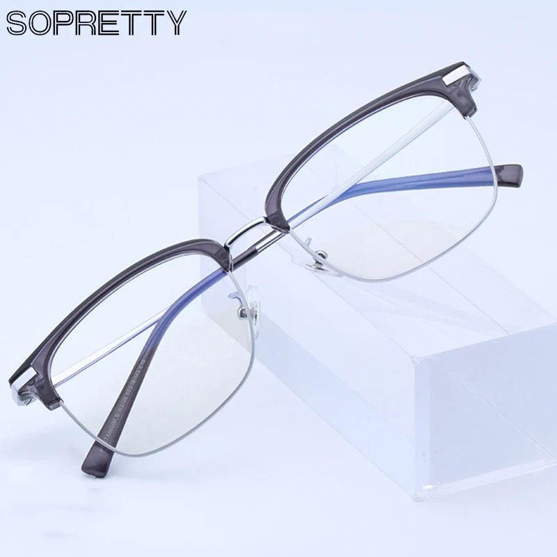 Мужская квадратная оптическая оправа из чистого β титана мужские оправы для