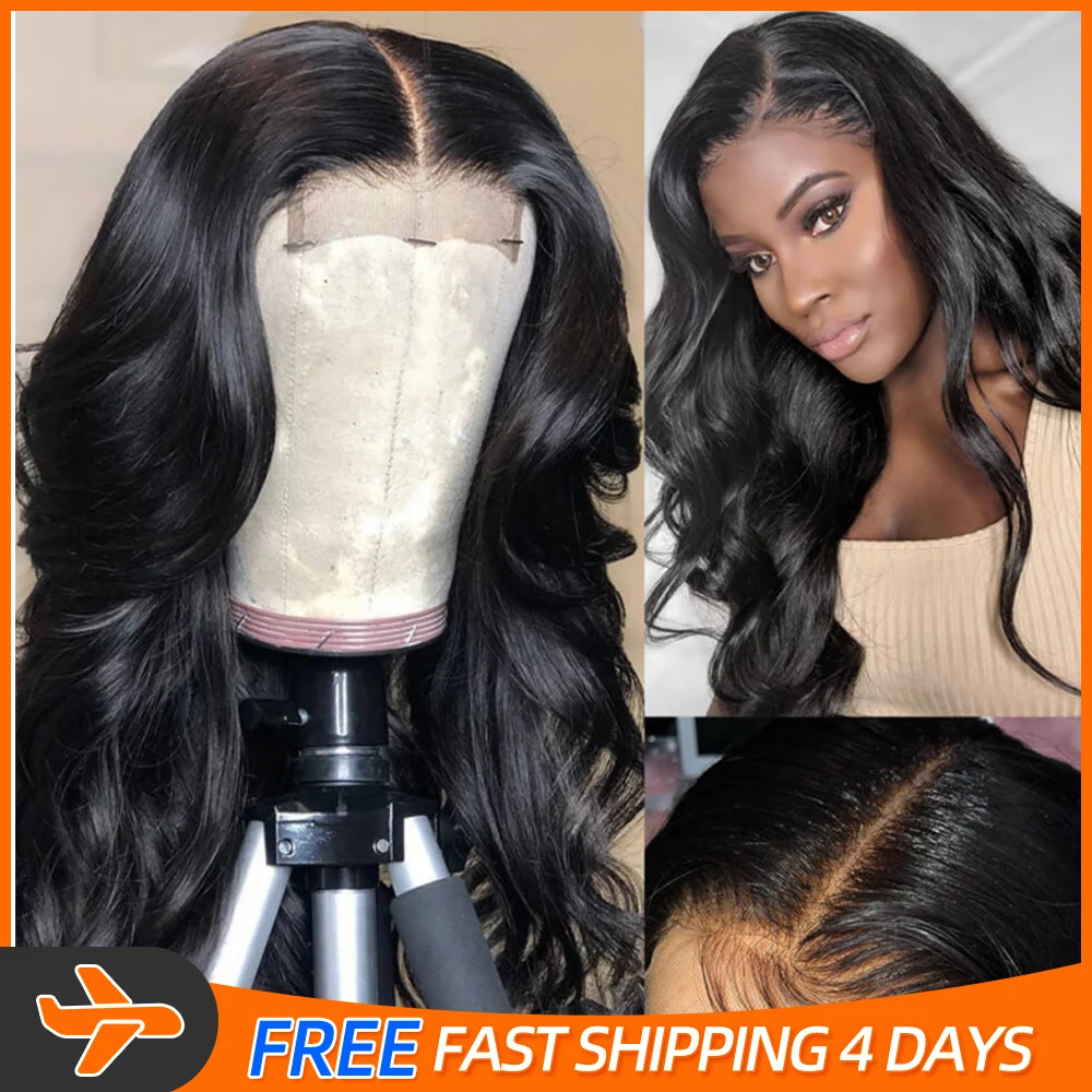 18 30 Inches Body Wave Closure Wig 250% High Density Lace Wigs 4X4 Closure Wig Women's wig Brazilian Hair Remy Human Hair wig