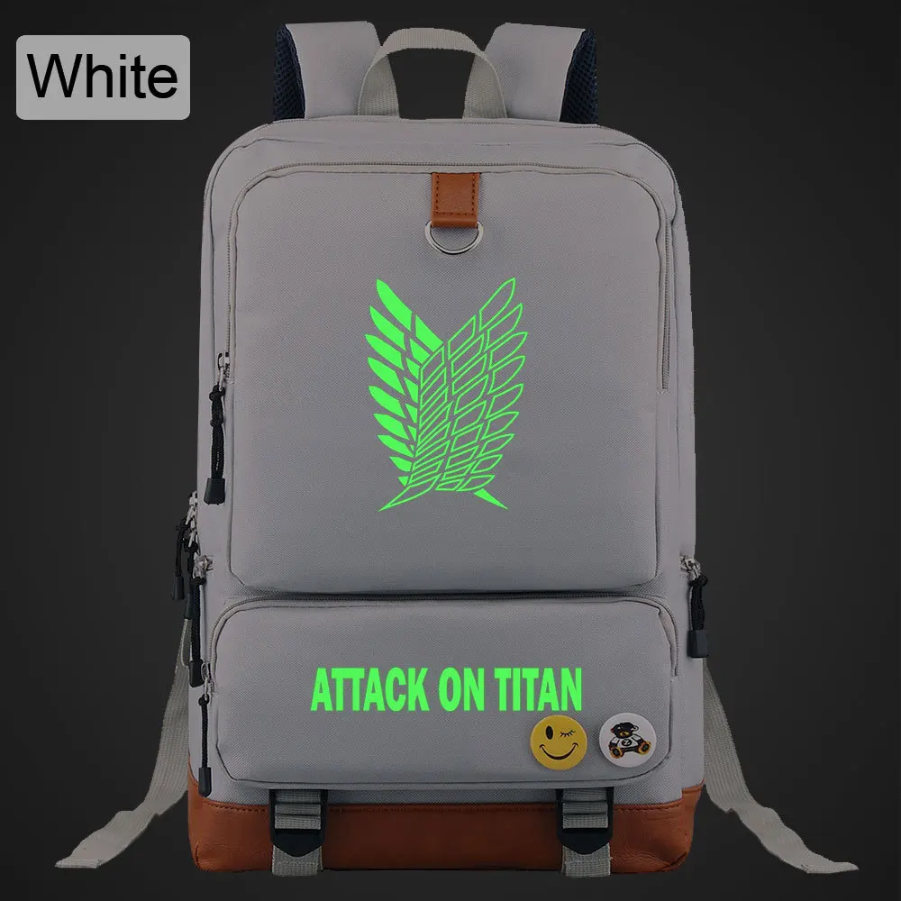 Горячая продажа Аниме атака на Титанов рюкзак светящаяся школьная сумка Оксфорд