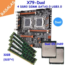 X79 Dual CPU Motherboard Combo With 2pcs Xeon E5 2689 4pcs 8GB = 32GB 1600MHz PC3 12800 DDR3 ECC REG Memory RAM