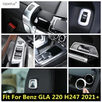 armrest box button inner door handle bowl frame cover trim abs matte accessories interior for mercedes benz gla 220 h247 2021