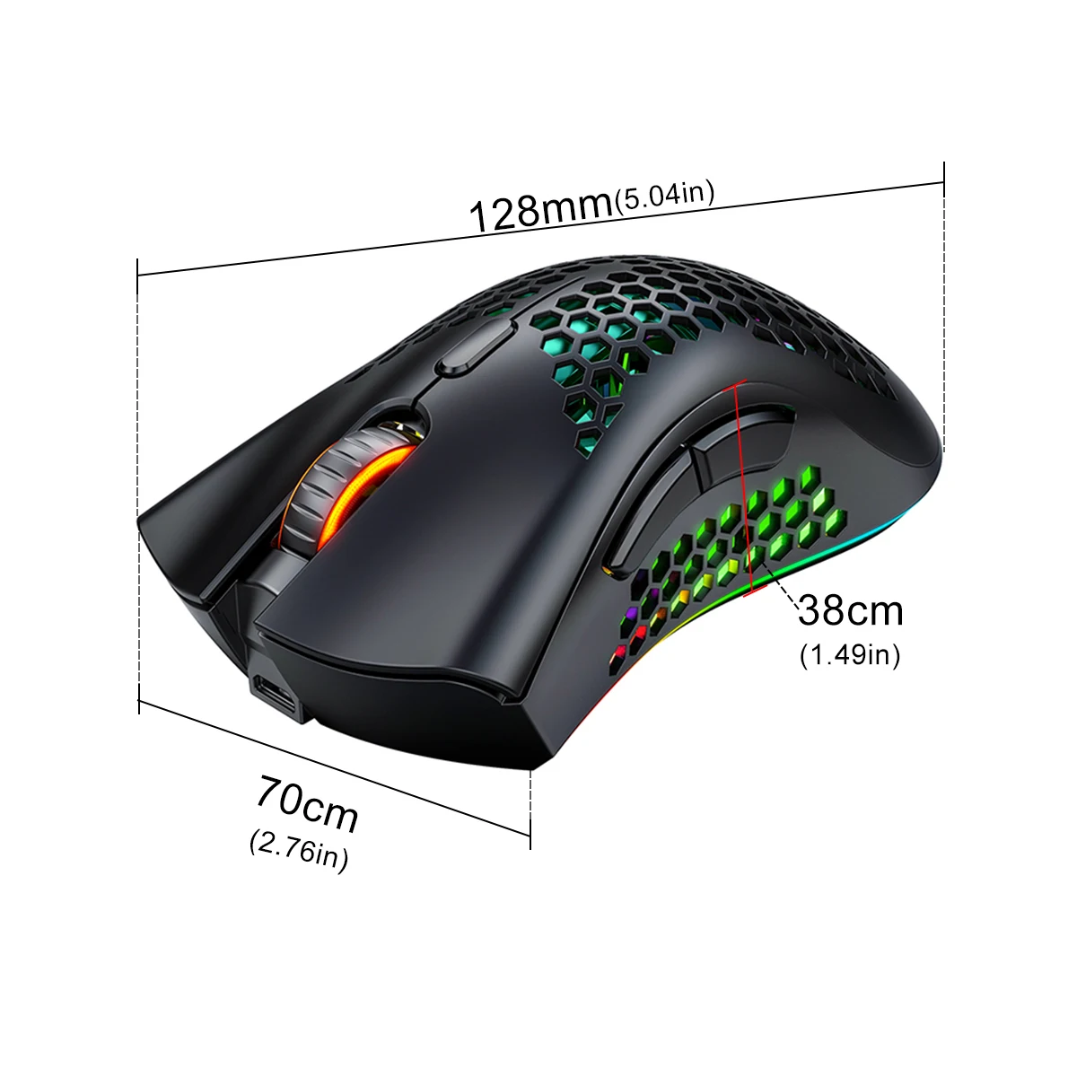 

2.4G Wireless Gaming Mouse 7 Keys 1600 DPI Adjustable RGB Ergonomic Optical Computer Mouse Game For PC Desktop Laptop