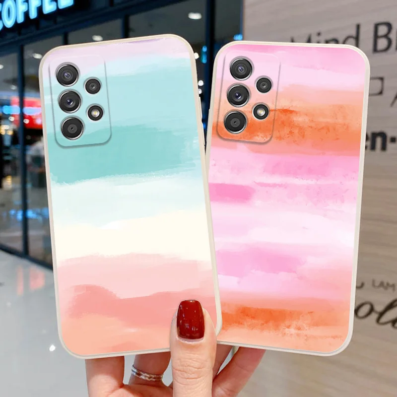 Gradient A52 Case For Samsung A51 A32 A12 S21 S22 S23 Ultra Plus S20 S21 FE A13 A33 A53 A23 Cover A52S 5G S23 Funda Capa Funda