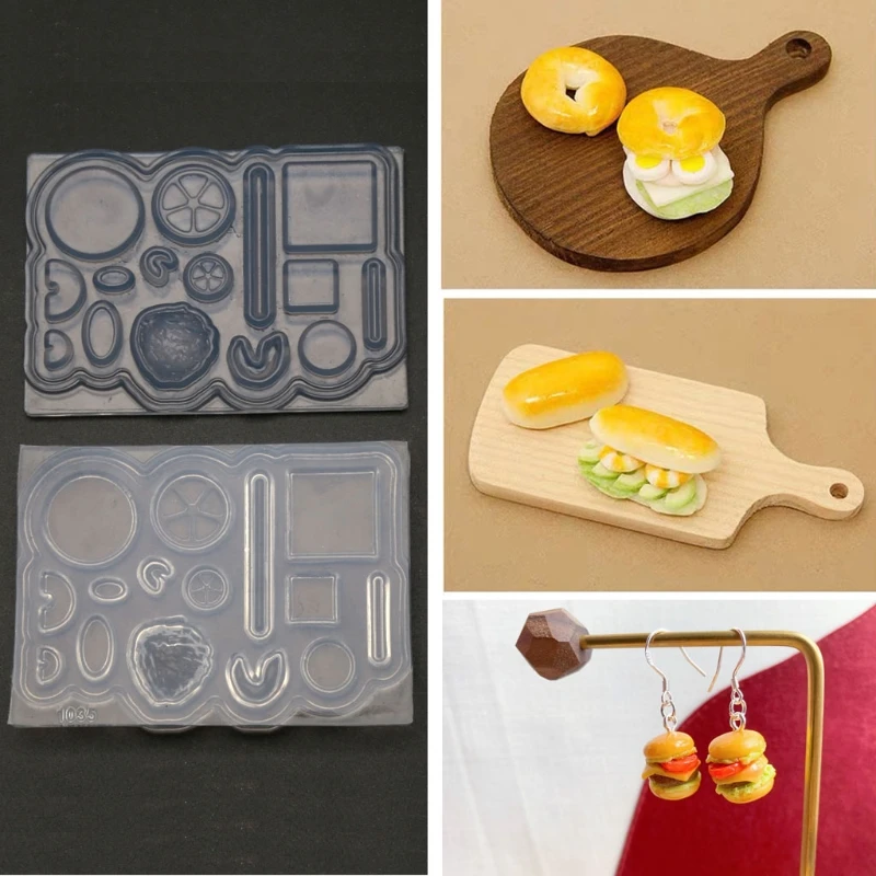 Форма из смолы для мини-гамбургера DIY 1:12 маленькая силиконовая форма имитации еды