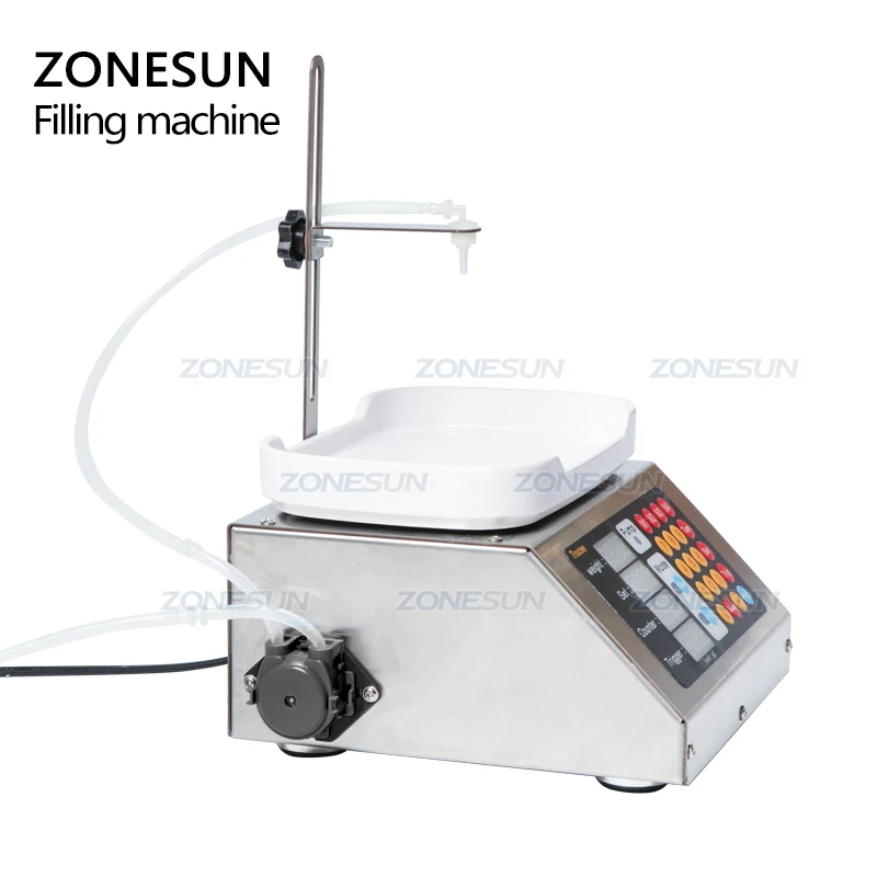 ZONESUN 0-50 мл маленькая автоматическая машина для наполнения жидкостью с ЧПУ 110-220 В