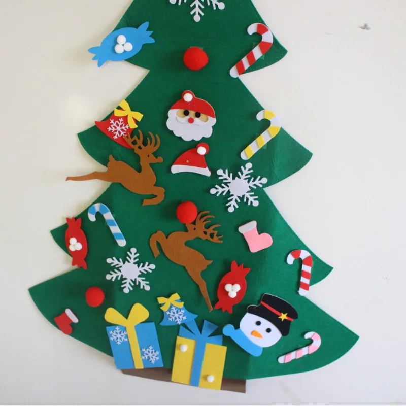 Новые рождественские украшения DIY Войлок Рождественская елка и Новогодние
