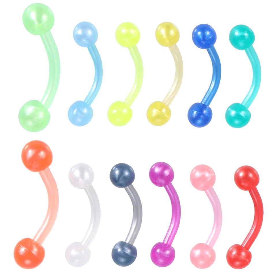 12 шт./пакет акриловая штанга для бровей |