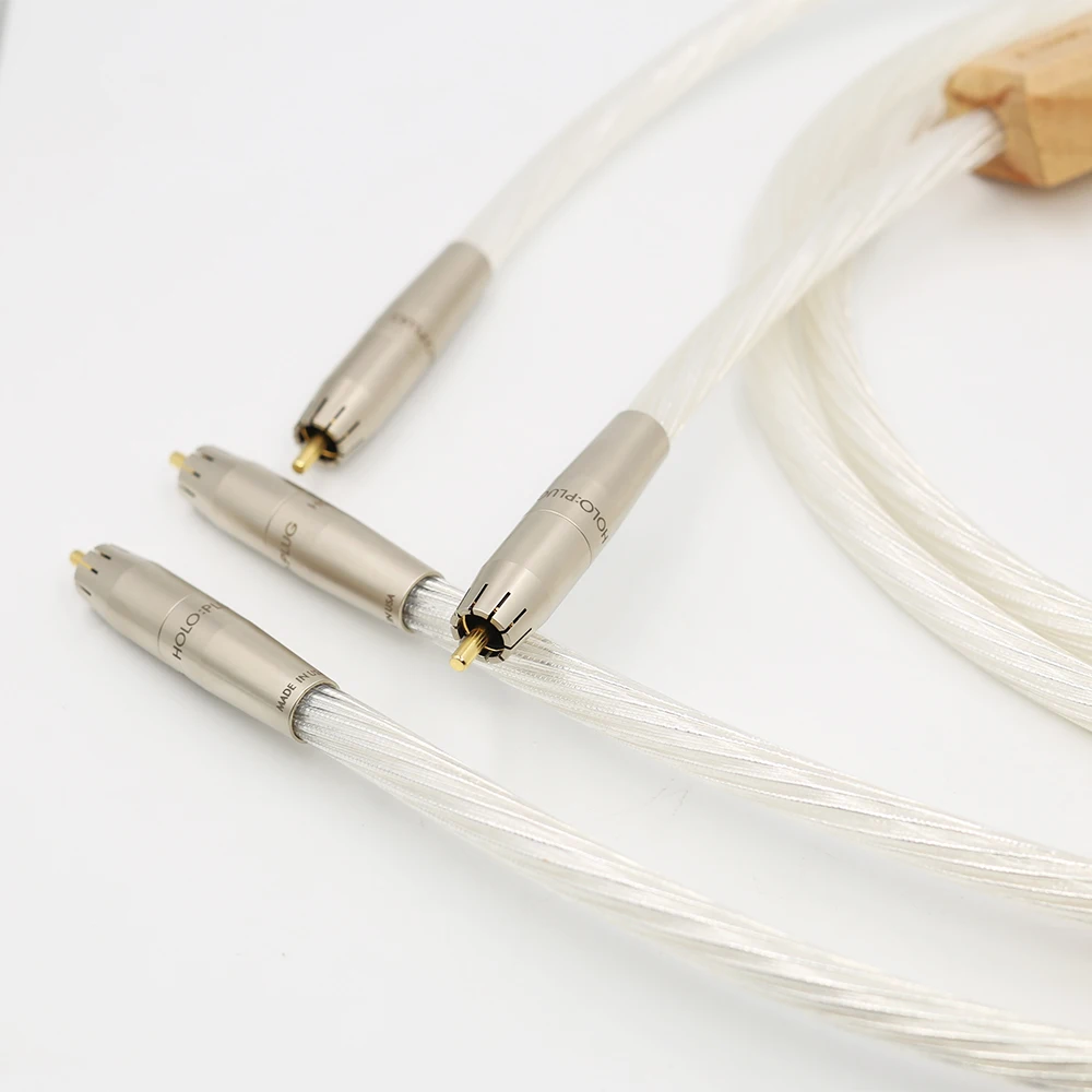 1 пара серебристых Reference соединительных RCA кабелей аудиокабель для усилителя