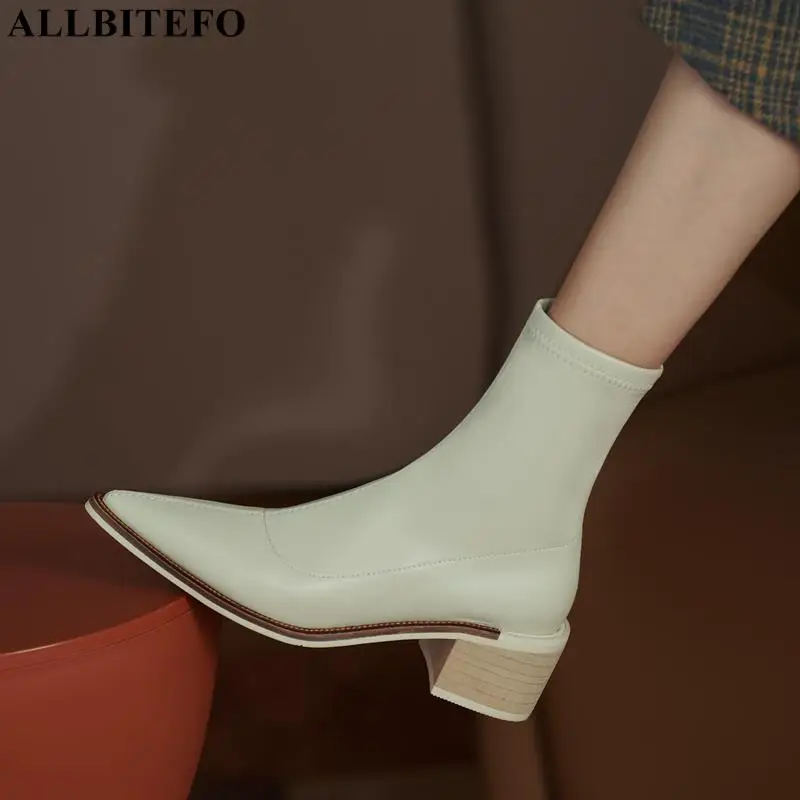 

Женские ботинки с острым носком, на высоком каблуке, размеры 34-42