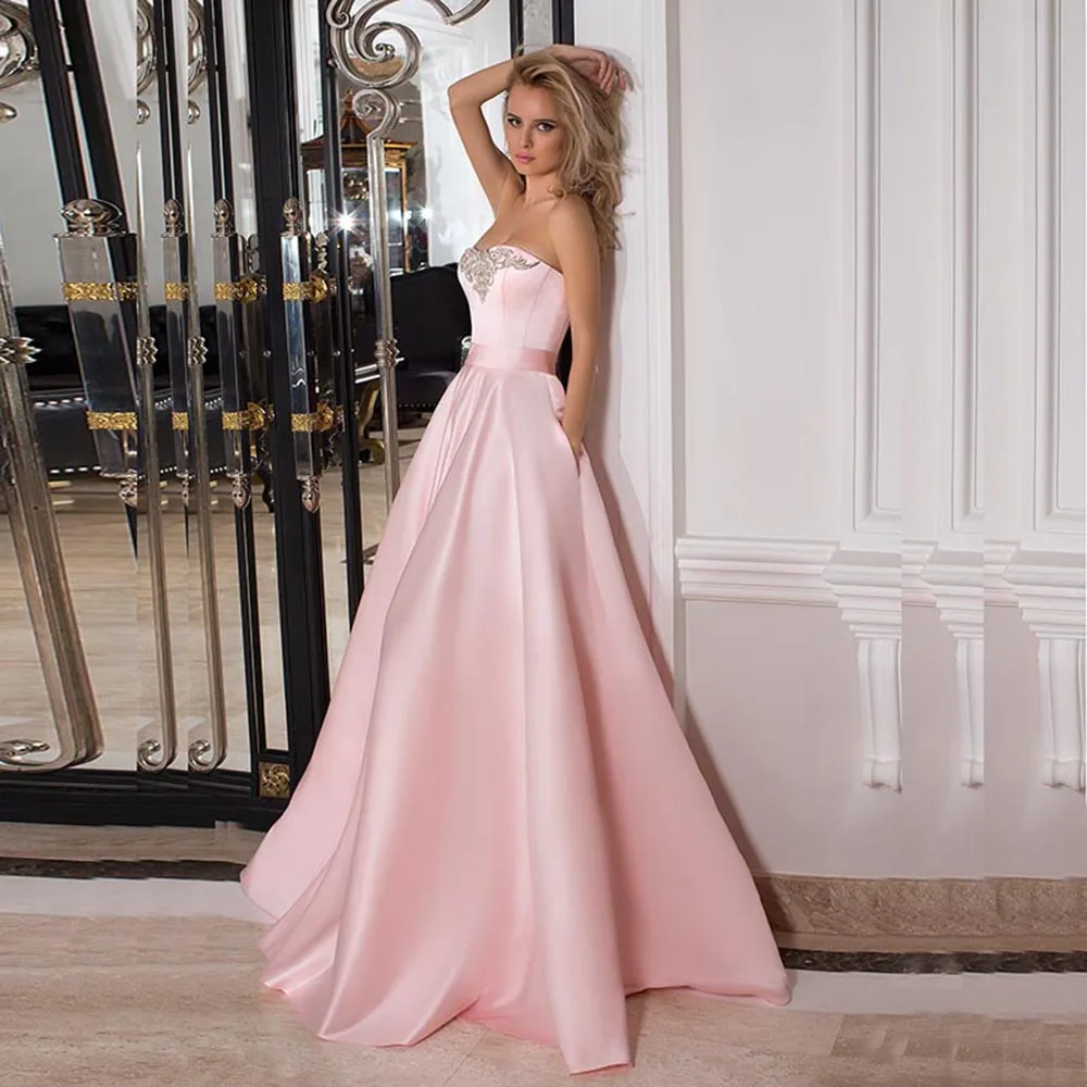 

Ball Gown Prom Dresses 2022 Sweetheart Organza vestidos de gala Long Prom Gown Pink Evening Party Dresses