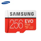 Карта памяти MicroSD SAMSUNG EVO Plus 256 Гб карта памяти Micro SD карты Class10 U3 UHS-I Разъем для карты TF 4K HD, бстросокростной-аналого-цифровой преобразователь для Мобильный телефон Смартфон планшет и так далее