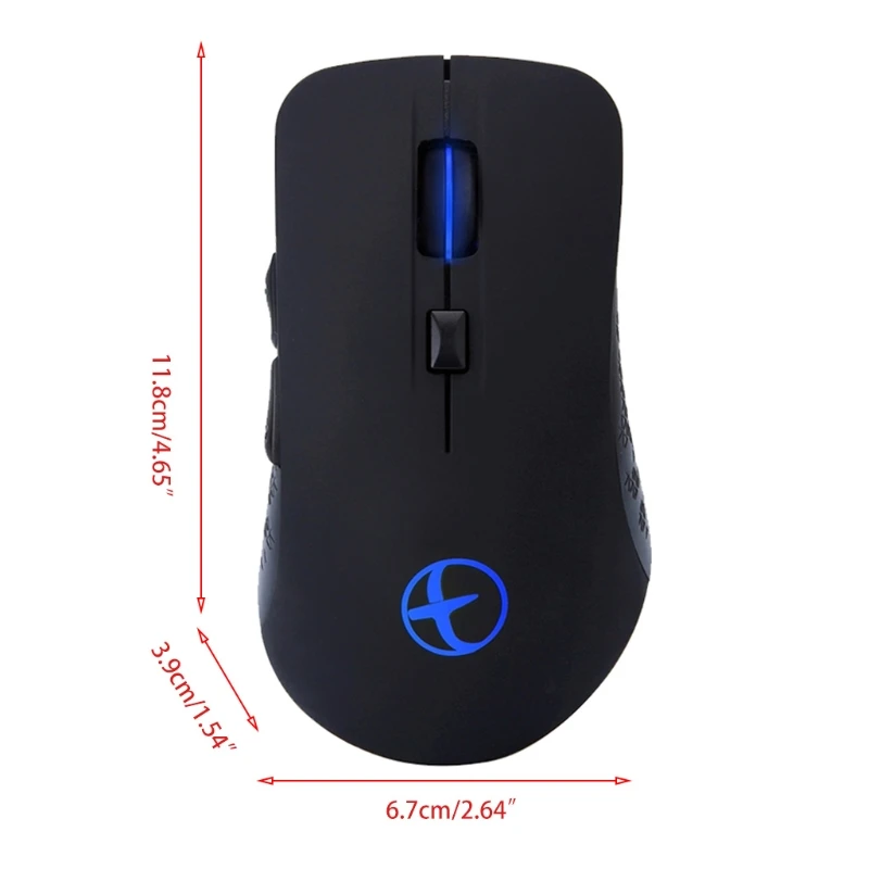 

X7AA USB Rechargeable Bluetooth Mouse Dual Mode 2.4GHz Wireless and Bluetooth Mouse for Laptop Computer Notebook PC Tablet