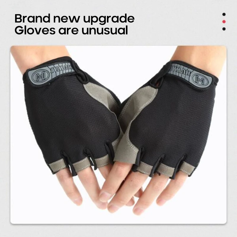 Half Finger Gym Gloves for Men Women Fingerless Weight Lifting Exercise Fitness Training Workout Gloves Non Slip Cycling Gloves