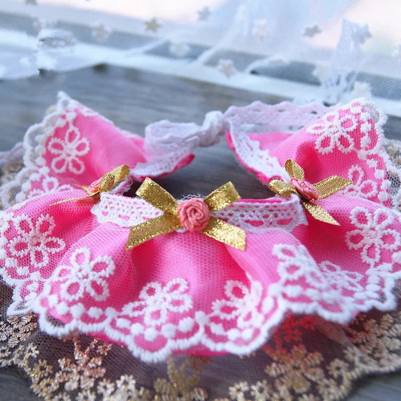 Ошейник для кошек принцесса кружевной цветок модный шарф домашних животных