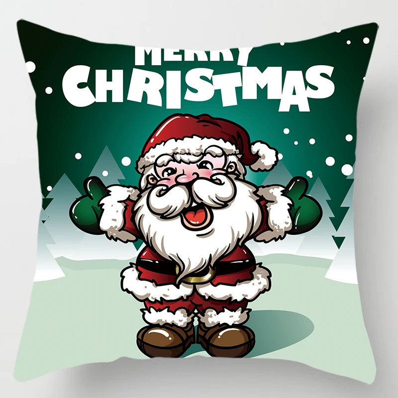Модная Рождественская наволочка для подушки, двухсторонние наволочки для подушек с принтом, Квадратные наволочки для подушек, размер 45*45 см