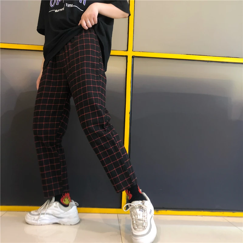 Heydress винтажные лоскутные брюки Харадзюку женские мужские брюки эластичные брюки с высокой талией корейские повседневные Прямые брюки