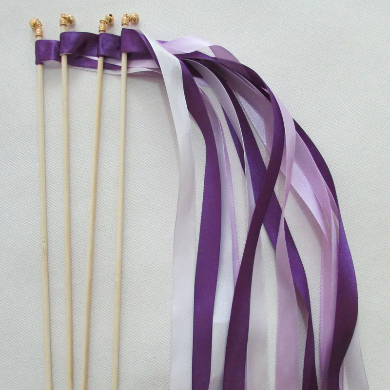 50 шт./лот лента на палочке с колокольчиком шума для свадебной вечеринки 6 видов