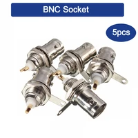 5x bnc male socket solder connector chassis panel mount for coaxial cable