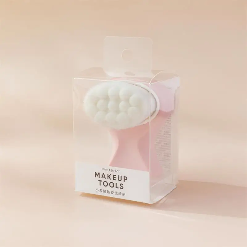 Pink Facial Cleaning Brushes Double-sided Silicone Face Cleaner Skin Care Tool Massage Washing Beauty Product Wholesale | Красота и