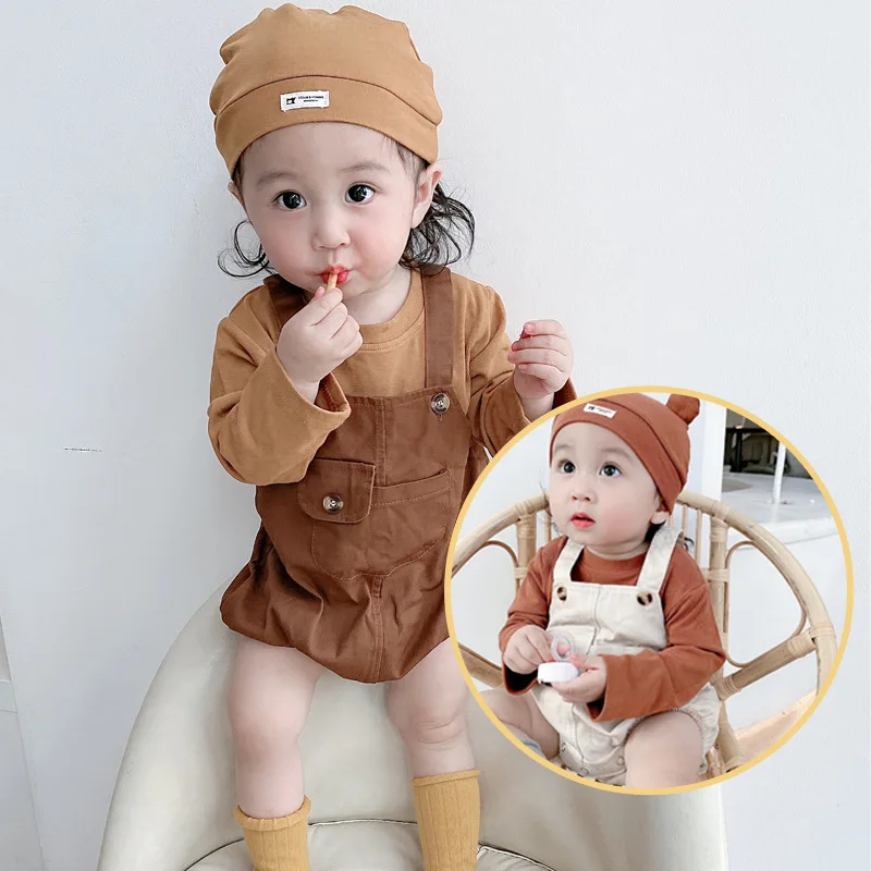 

Baby Clothes Infant Girl Clothes Suits Newborn Soft Cotton Solid Rmper + Belt Pants Infant Toddler Set Baby Clothes Fart Clothes