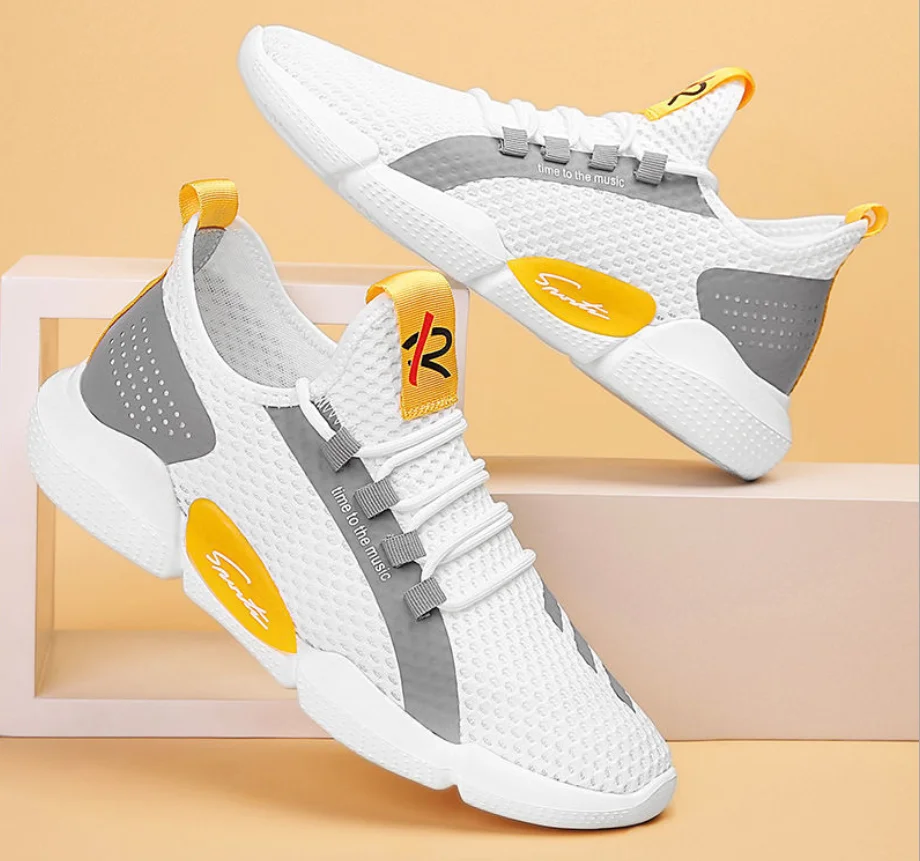 

Lace-up Lightweight Shoes Mesh Fashion Sneakers Men Casual Shoes Comfortable Breathable Walking Shoe Casual Shoes