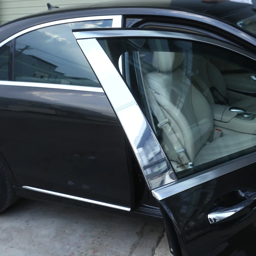 6 шт. для Mercedes Benz W221 S класс S300L S350L S400L S320L S500 S600L 2006-2013 Аксессуары Для Оконной отделки алюминиевый сплав