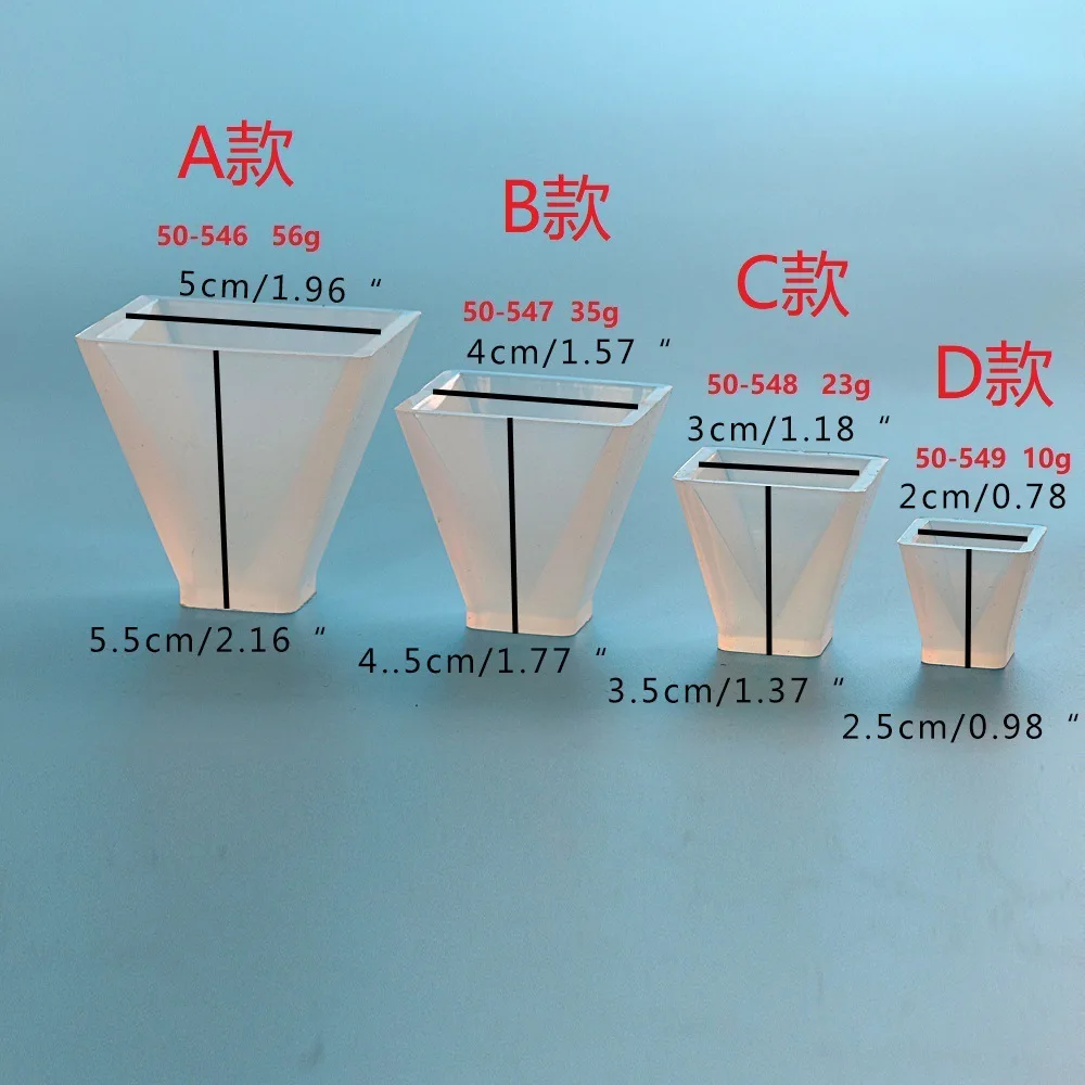 Crystal Glue Silica Gel Mould Diy Manual Make Ornaments Cone Pyramid Four Paper Set Group Combine | Дом и сад