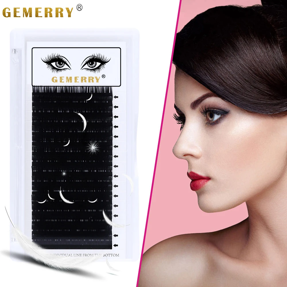 16 рядов отдельных ресниц Профессиональные ресницы для наращивания