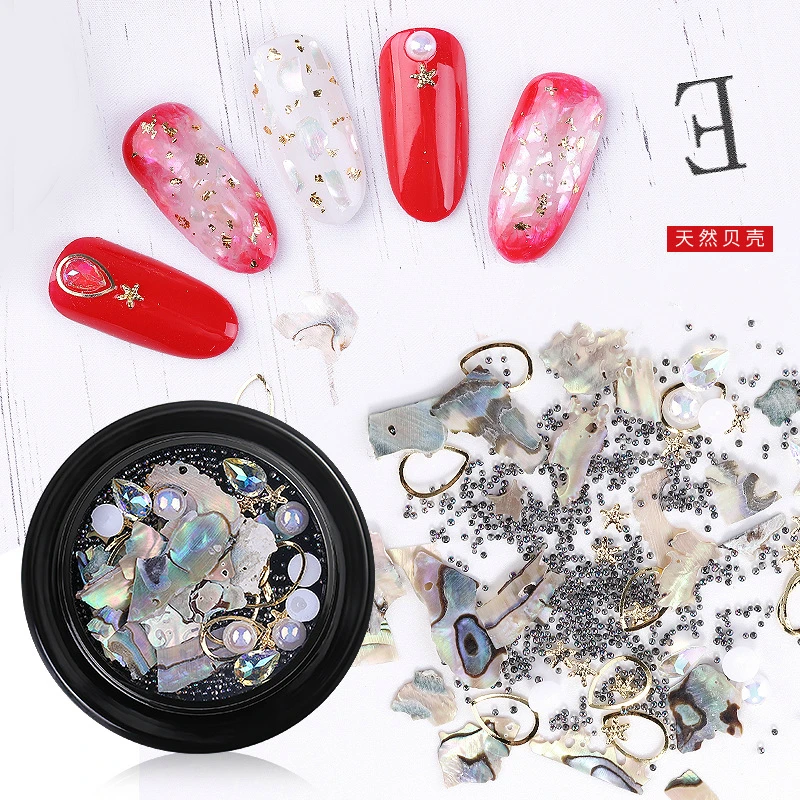 Стразы смешанного дизайна украшения для ногтей кусочки оболочки циркониевые