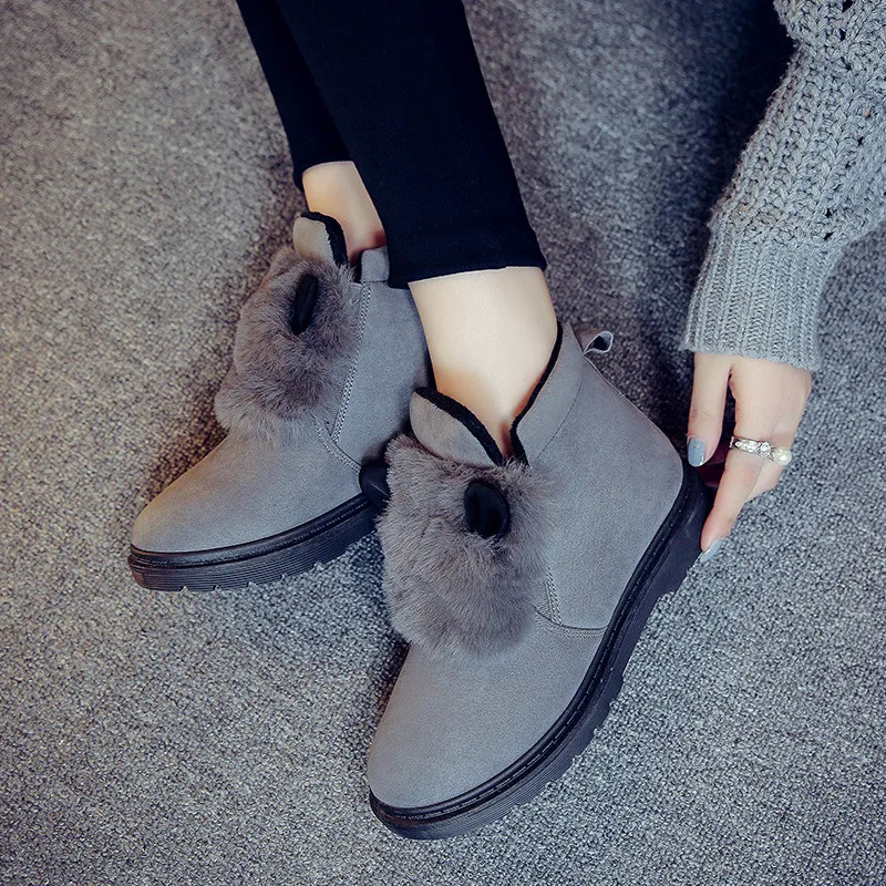 Женская обувь зимние универсальные трендовые теплые замшевые повседневные
