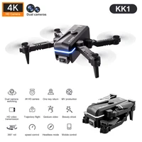 kk1 mini drone 4k hd dual camera visual positioning 1080p height preservation wifi fpv rc quadcopter with bag toys for gift