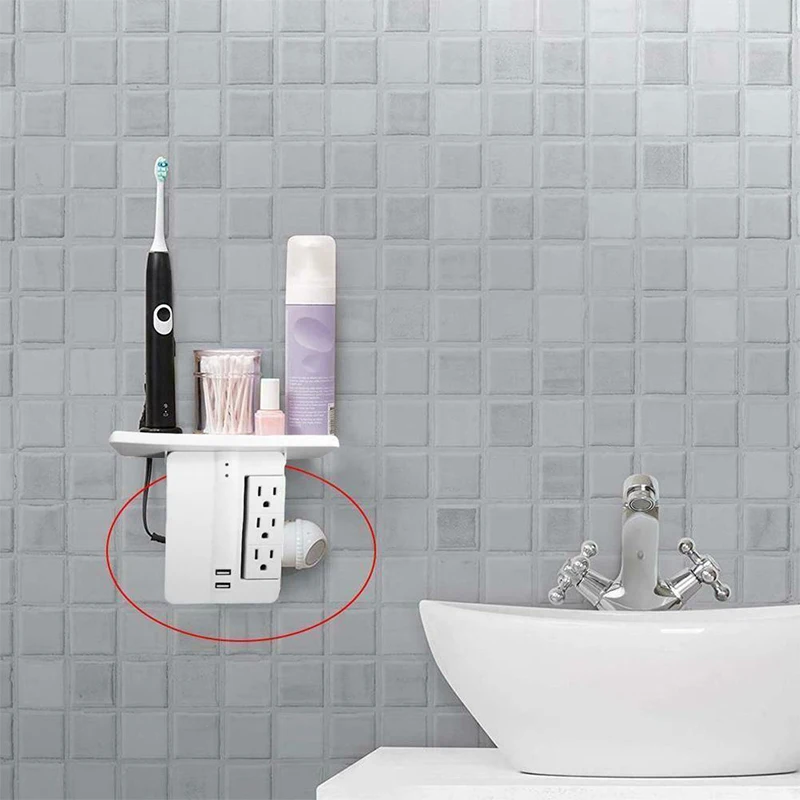 Выдвижная розетка вилка стандарта США 2 Usb 6 розеток настенная электрическая